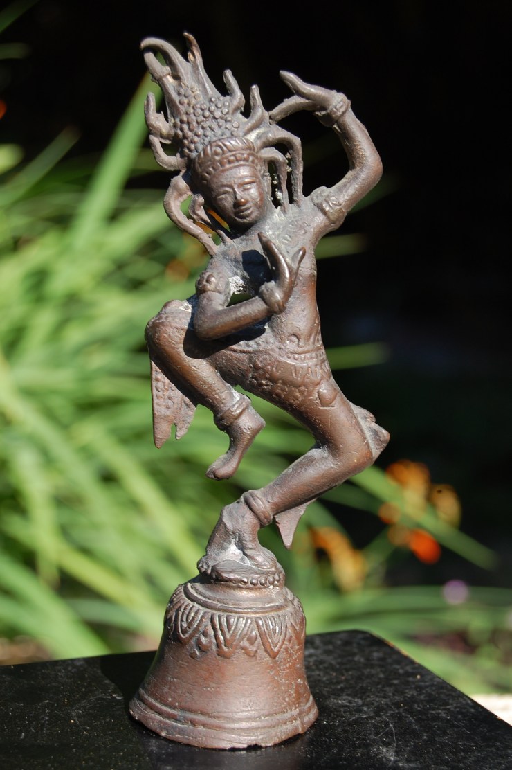 Prewar Khmer statue in bronze. by Simon